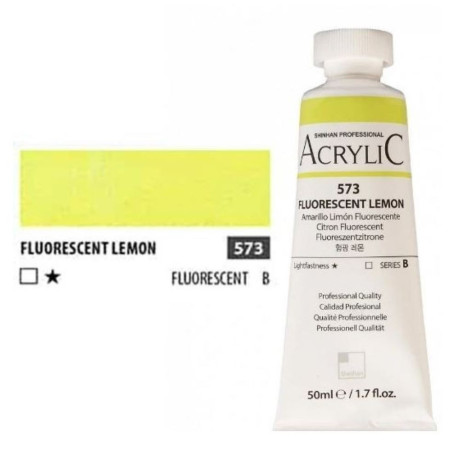 Akrylová barva Fluorescent lemon 573 ShinHan 50ml