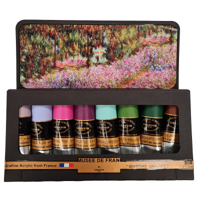 Charvin Paris Akrylové barvy Extra Fine Giverny Shades sada 8x20ml