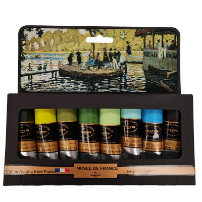 Charvin Paris Akrylové barvy Extra Fine Monet GRE sada 8x20ml