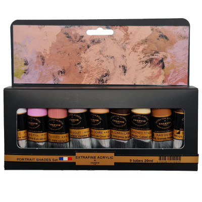 Charvin Paris Akrylové barvy Extra Fine Portrét sada 9x20 ml