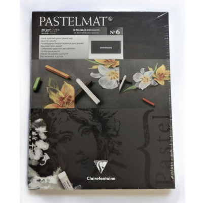 Clairefontaine Blok na pastel Pastelmat č. 6 Antracit 24x30 cm 12 listů 360g/m²