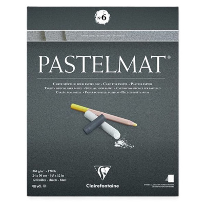 Clairefontaine Blok na pastel Pastelmat č. 6 Antracit 24x30 cm 12 listů 360g/m²