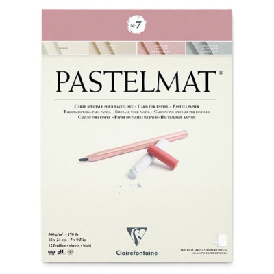 Clairefontaine Blok na pastel Pastelmat č.7 Lepený 18x24 cm 12 listů 360g/m²