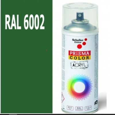 Schuller Prisma Color Barva ve spreji  400 ml ZELENÁ LISTOVÁ lesk RAL6002