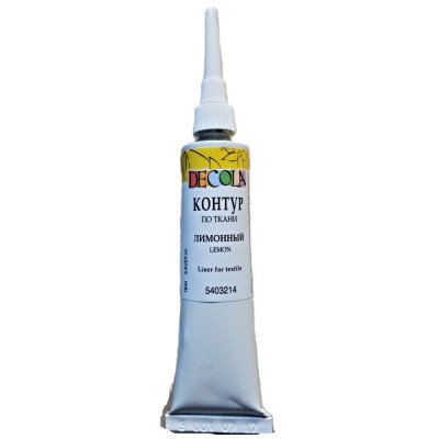 Decola Kontura na textil a hedvábí 18 ml Citronová