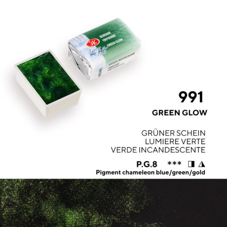 White Nights Akvarelová barva 2,5 ml Green Glow 991