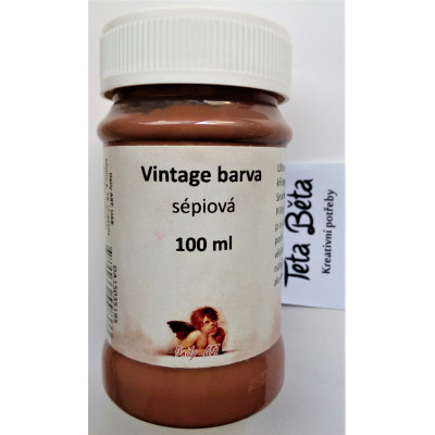 Barva Vintage, akrylová, sépiová,  100 ml