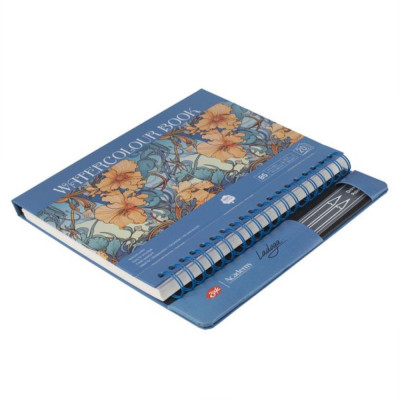 Ladoga Album na akvarel skládací 100% bavlna 17,5x25 cm 300g/m² kroužková vazba