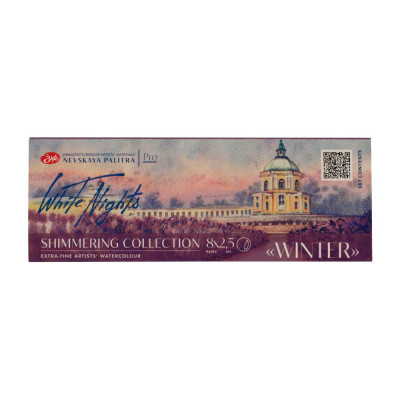 White Nights Akvarelové barvy 8 ks Shimmer Winter sada