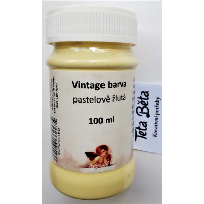 Barva Vintage, křídová, žlutá pastelová, 100 ml