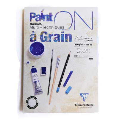 Blok Clairefontaine Paint On Grain A4 20 listů 250g/m²