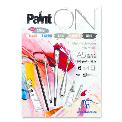Blok Clairefontaine Paint On Mix Colors A5 24 listů 250g/m²