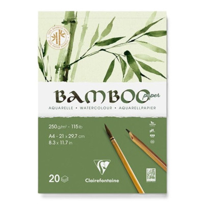 Akvarelový blok Clairefontaine Bamboo A4 250g/m² 20 listů