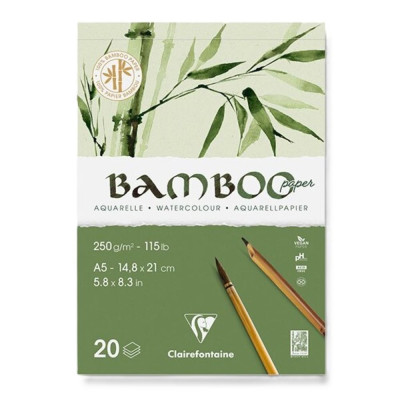 Akvarelový blok Clairefontaine Bamboo A5 20 listů  250g/m²