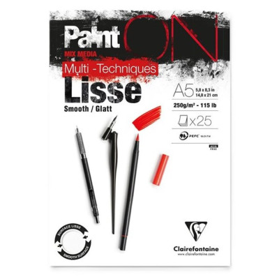 Blok Clairefontaine Paint On Smooth A5 Lisse 25 listů 250g/m²