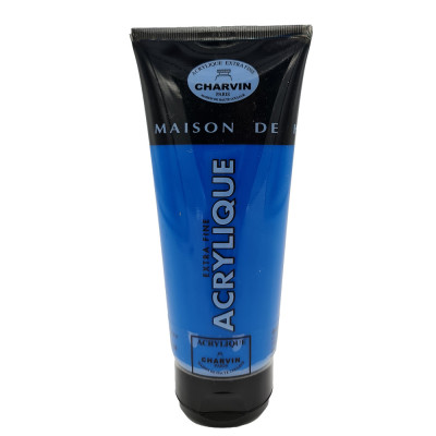 Charvin Paris Akrylová barva Extra fine Primary Cyanine 636 tuba 200ml