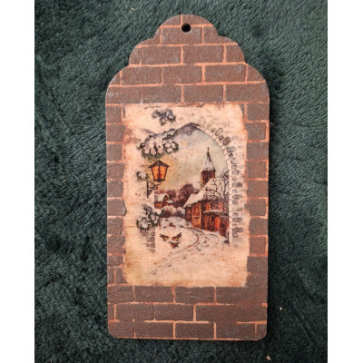 Strukturovací sametová pasta Onyxová, použití na HDF desce s rýžovým papírem a plastovou šablonou.