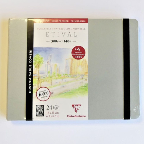 Clairefontaine Akvarelové album CP 300g/m² 100 % celulóza 16x21cm