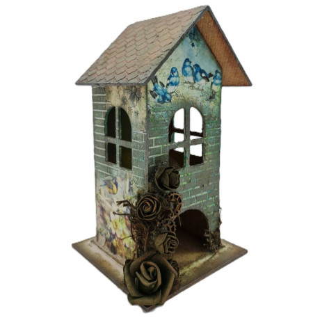 Daily ART Dřevěný domeček na čajové sáčky Stavebnice, nápad na ozdobení.