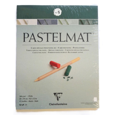 Clairefontaine Blok na pastel Pastelmat No.5 Lepený 24x30 cm 12 listů 360g/m²