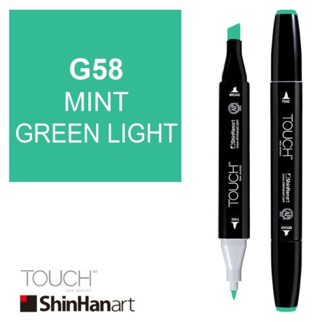 ShinHan Lihová fixa Touch Twin Marker Mint Green Light G58