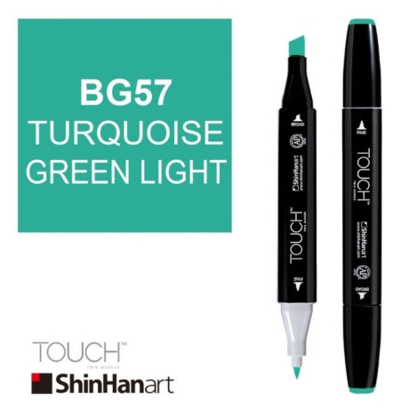 ShinHan Lihová fixa Touch Twin Marker Turquoise BG57