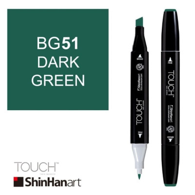 ShinHan Lihová fixa Touch Twin Marker BG51 Dark Green