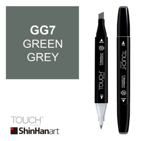 ShinHan Lihová fixa Touch Twin Marker GG7 Green Grey