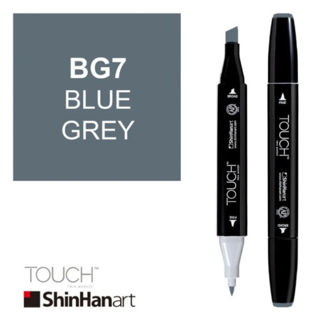 ShinHan Lihová fixa Touch Twin Marker BG7 Blue Grey oboustranný