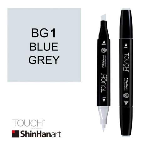 ShinHan Lihová fixa Touch Twin Marker BG1 Blue Grey oboustranná