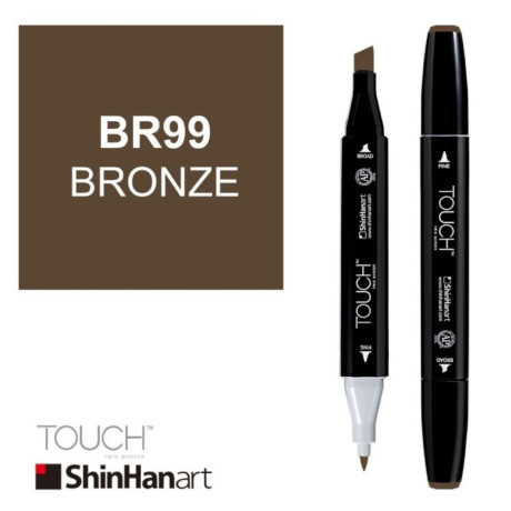 ShinHan Lihová fixa Touch Twin Marker BR99 Bronze oboustranná