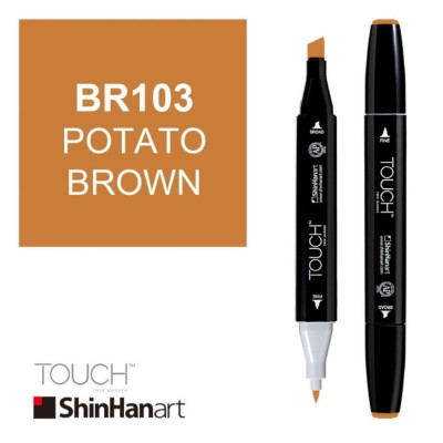 ShinHan Lihová fixa Touch Twin Marker BR103 Potato Brown oboustranná