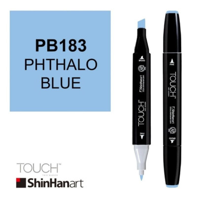 ShinHan Lihová fixa Touch Twin Marker PB183 Phthalo Blue