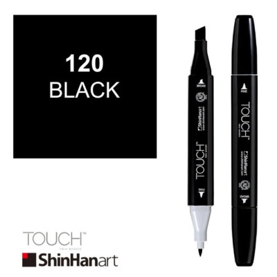 ShinHan Lihová fixa Touch oboustranná Black 120