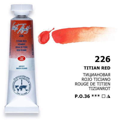 Akvarelová barva Titian red 226 White Nights tuba 10 ml
