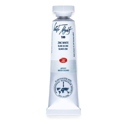 White Nights Akvarelová barva tuba 10 ml Zinc white 100