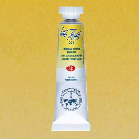 White Nights Akvarelová barva tuba 10 ml Kadmium medium Yellow 201