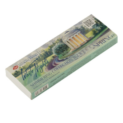 Nevskaya Palitra Akvarelové barvy White Nights 8Ks Shimmer spring sada