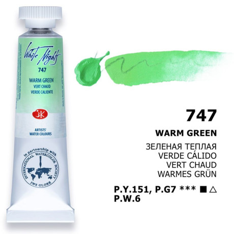 Nevskaya Palitra Akvarelová barva White Nights 10ml Warm Green 747