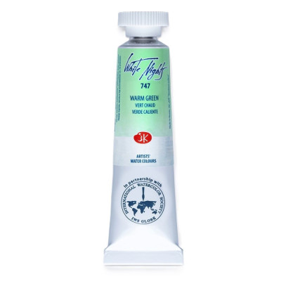 White Nights Akvarelová barva tuba 10 ml Warm Green 747 Nevskaya Palitra