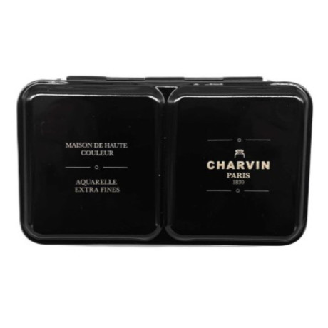 Charvin Paris Akvarelové barvy Extra Fine 12x1,5 ml černý box