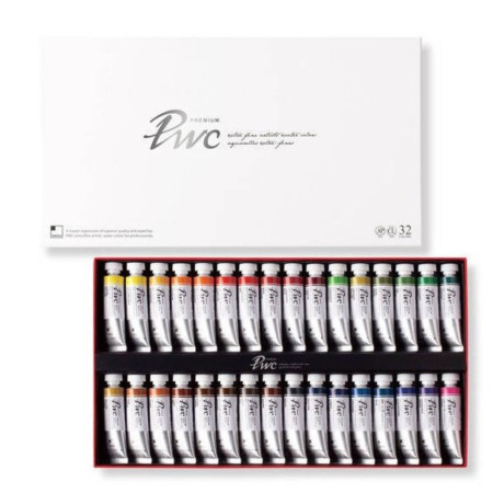 ShinHan Akvarelové barvy PWC v tubách sada 32x15 ml