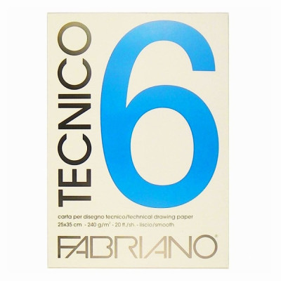 Fabriano Skicák Tecnico 6 25x35 cm 20 listů 240g/m² Smooth Hladký
