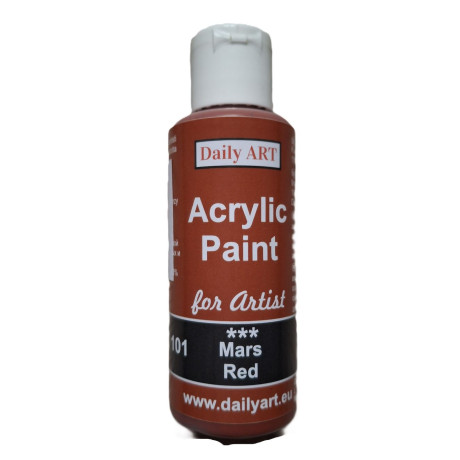 Akrylová umělecká barva Mars red 50 ml Daily ART