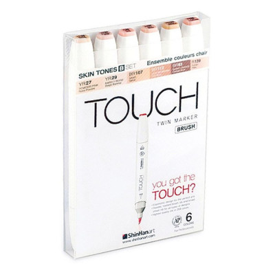 ShinHan Touch Twin Marker Brush 6 ks Pleťové odstíny