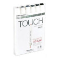 ShinHan Touch Twin Marker Brush 6 ks Šedé odstíny