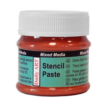 Daily ART Pasta na šablony Červená perleťová 50 ml s originální etiketou