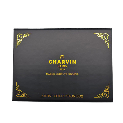 Charvin Paris Akvarelové barvy Extra Fine 12 ks Černý box Detail obalu