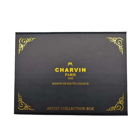 Charvin Paris Akvarelové barvy Extra Fine 12 ks Černý box Detail obalu