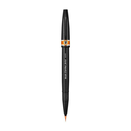 Pentel Brush Sign Pen Artist Orange